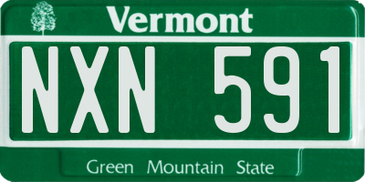 VT license plate NXN591
