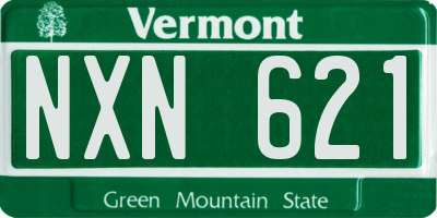 VT license plate NXN621