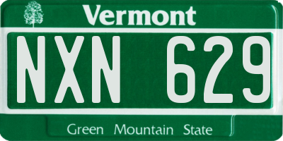 VT license plate NXN629