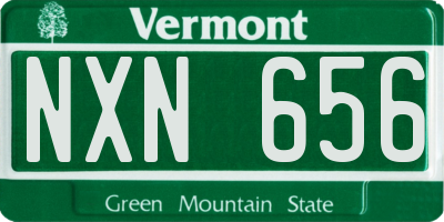 VT license plate NXN656