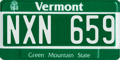 VT license plate NXN659
