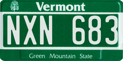 VT license plate NXN683