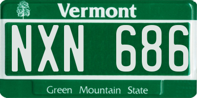 VT license plate NXN686