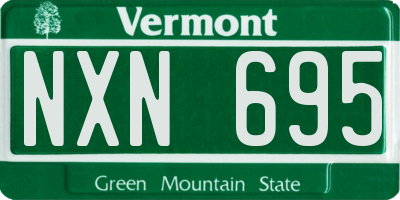 VT license plate NXN695