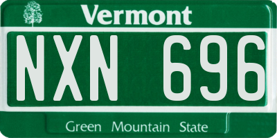 VT license plate NXN696