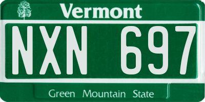 VT license plate NXN697