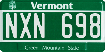 VT license plate NXN698