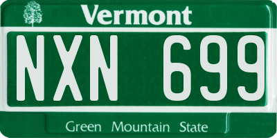 VT license plate NXN699