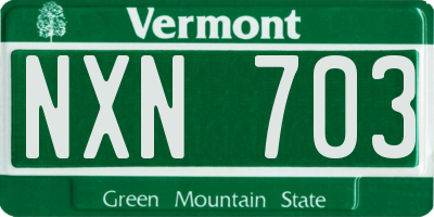 VT license plate NXN703