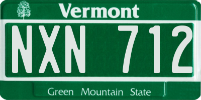 VT license plate NXN712