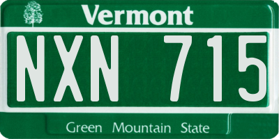 VT license plate NXN715