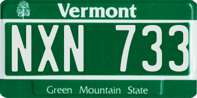 VT license plate NXN733