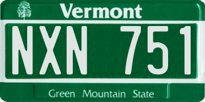 VT license plate NXN751