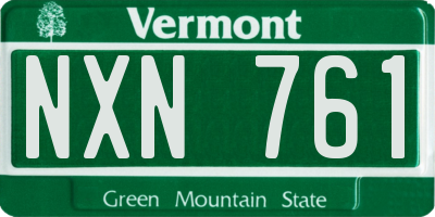 VT license plate NXN761