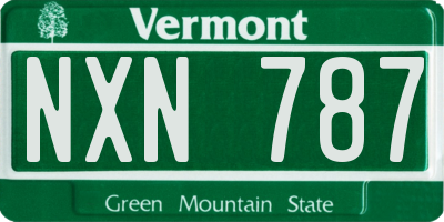 VT license plate NXN787