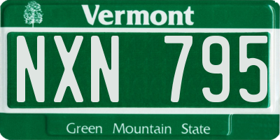 VT license plate NXN795