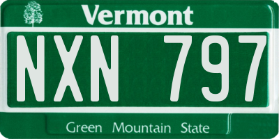 VT license plate NXN797