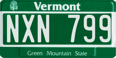 VT license plate NXN799