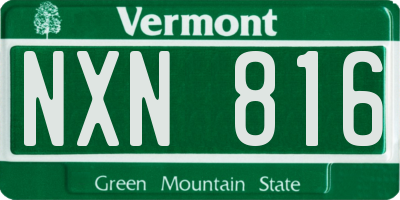 VT license plate NXN816