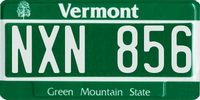 VT license plate NXN856