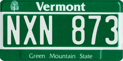 VT license plate NXN873