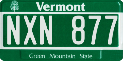VT license plate NXN877
