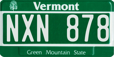 VT license plate NXN878