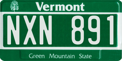 VT license plate NXN891