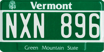 VT license plate NXN896