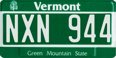 VT license plate NXN944
