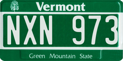 VT license plate NXN973
