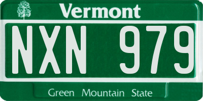 VT license plate NXN979