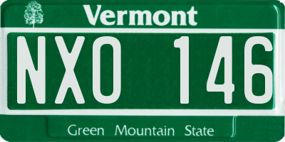 VT license plate NXO146