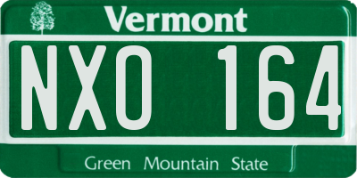 VT license plate NXO164