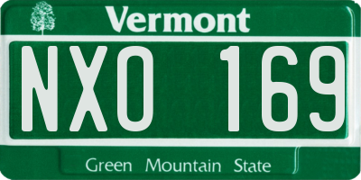 VT license plate NXO169