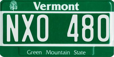 VT license plate NXO480