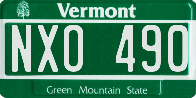 VT license plate NXO490