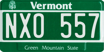 VT license plate NXO557