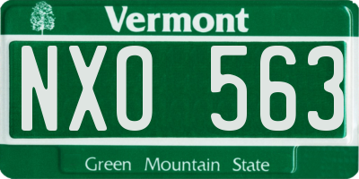 VT license plate NXO563