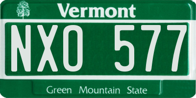 VT license plate NXO577