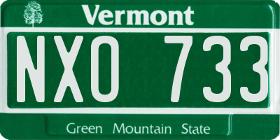 VT license plate NXO733