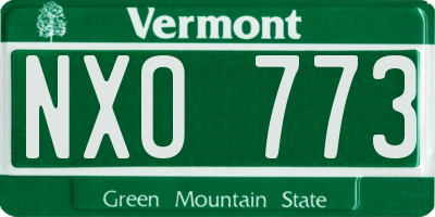 VT license plate NXO773
