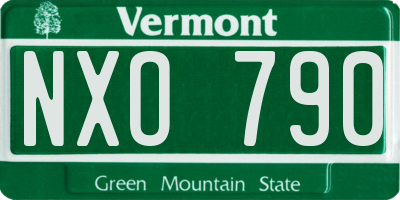 VT license plate NXO790