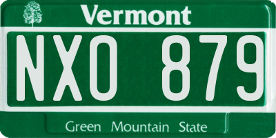 VT license plate NXO879