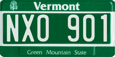 VT license plate NXO901