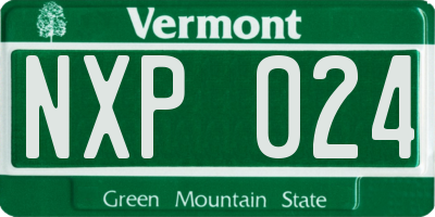 VT license plate NXP024
