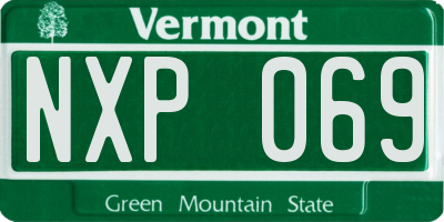 VT license plate NXP069
