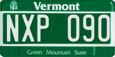 VT license plate NXP090