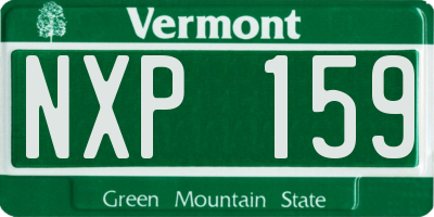 VT license plate NXP159