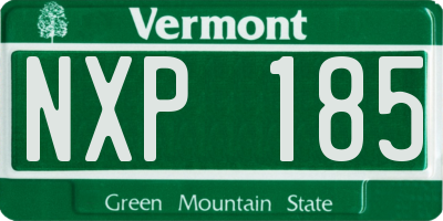 VT license plate NXP185